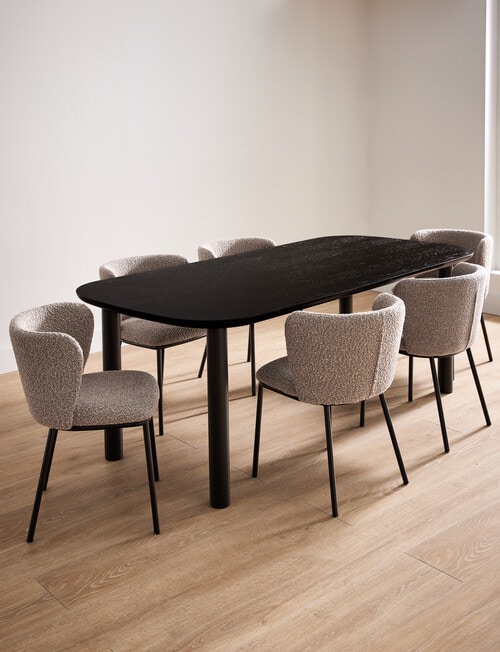LUCA Furniture Geneva Dining Table 2.1m, Black product photo View 05 L