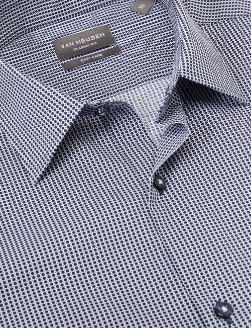Van Heusen Circle Print Classic Fit Shirt, Navy product photo View 02 L