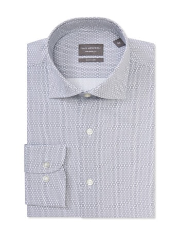 Van Heusen Flower Outline Print Tailored Fit Shirt, Navy product photo