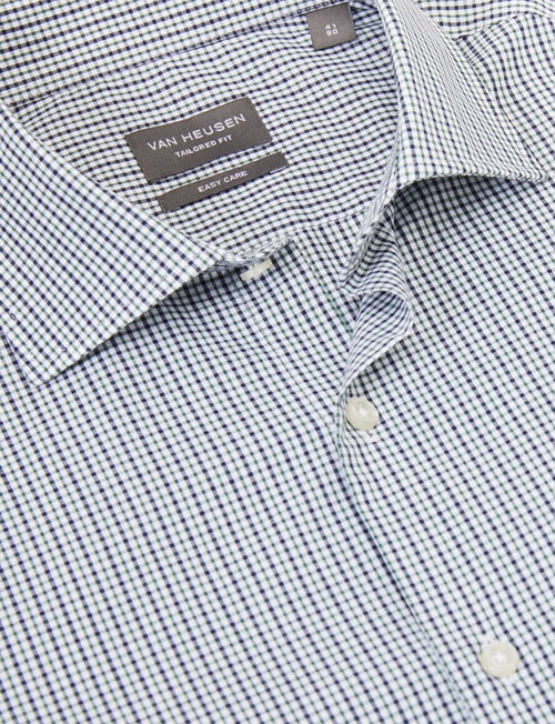 Van Heusen Mini Check Tailored Fit Shirt, Green product photo View 02 L