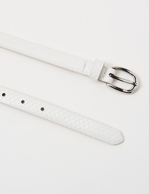 Boston + Bailey Mock Croc Skinny Belts, 2-Pack, Black & White product photo View 02 L
