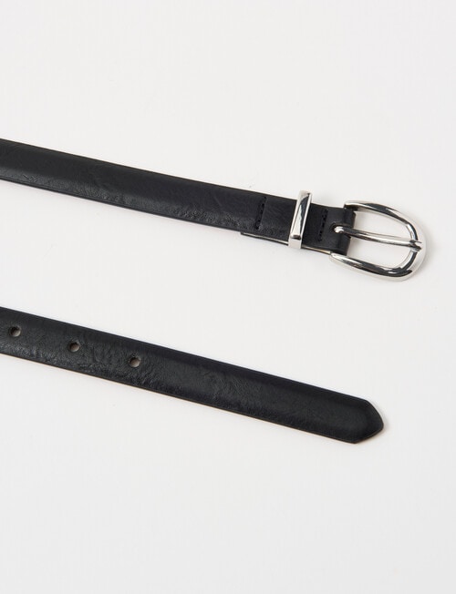 Boston + Bailey Mock Croc Skinny Belts, 2-Pack, Black & White product photo View 03 L