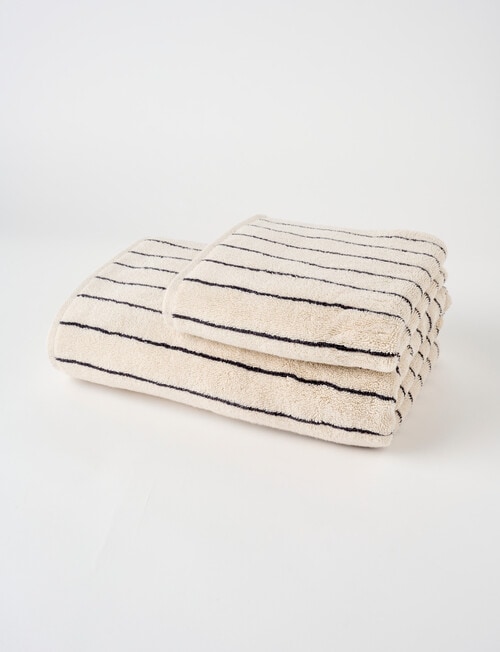 Sheridan Aven Stripe Towel Range, Limestone product photo