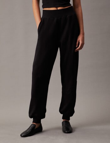 Calvin Klein Premium Monologo Jog Pant, Black product photo