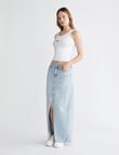 Calvin Klein Maxi Skirt, Light Blue product photo View 03 S