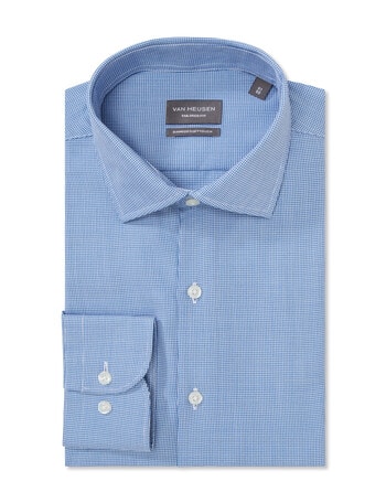 Van Heusen Mini Houndstooth Tailored Fit Shirt, Blue product photo