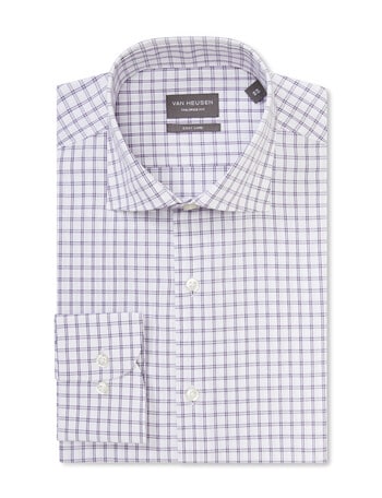 Van Heusen Mid Window Check Tailored Fit Shirt, Lilac product photo