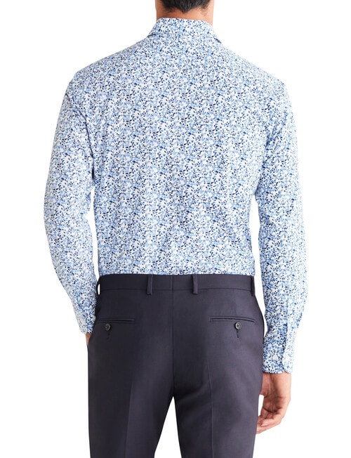 Van Heusen Flower Print Tailored Fit Casual Shirt, Sky product photo View 04 L