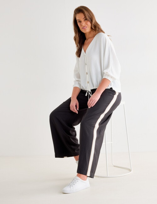 Whistle Sport Stripe Jog Pant, Regular Length, Black product photo View 13 L