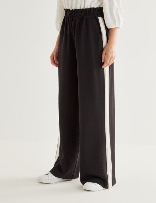 Whistle Sport Stripe Jog Pant, Short Length, Black product photo