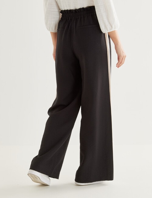 Whistle Sport Stripe Jog Pant, Short Length, Black product photo View 02 L