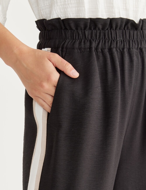 Whistle Sport Stripe Jog Pant, Short Length, Black product photo View 04 L