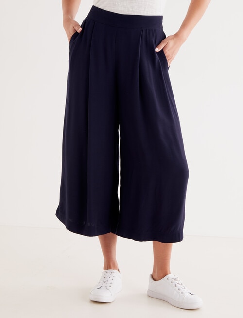 Whistle Viscose Regular Length Culotte, Midnight product photo View 05 L
