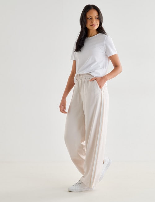 Whistle Sport Stripe Jog Pant Regular, Stone product photo View 03 L