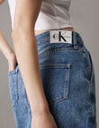 Calvin Klein A-Line Mini Denim Skirt, Light Blue product photo View 03 S