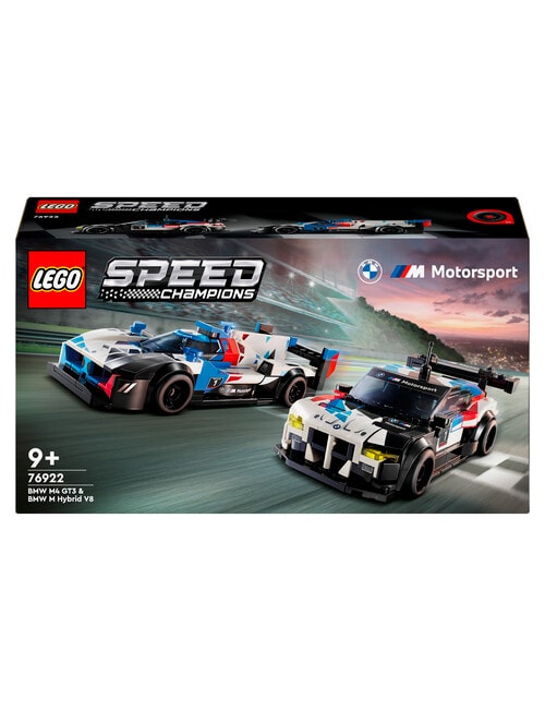 LEGO Speed Champions Speed Champions BMW M4 GT3 & BMW M Hybrid V8 Race Cars, 76922 product photo View 02 L