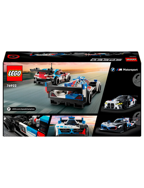 LEGO Speed Champions Speed Champions BMW M4 GT3 & BMW M Hybrid V8 Race Cars, 76922 product photo View 14 L