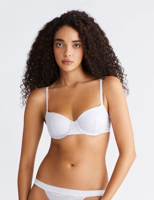 Calvin Klein Lightlylined Balconette Bra, Lavender Blue, A-DD product photo View 02 L