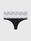Calvin Klein Modern Logo Thong Brief, 3-Pack, Black, White & Grey, XS-L product photo View 04 S