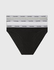 Calvin Klein Modern Logo Bikini Brief, 3-Pack, Black, White & Grey, XS-XL product photo View 05 S