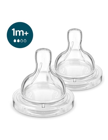 Avent Anti-Colic Teats 1m+, Slow Flow, 2-Pack product photo