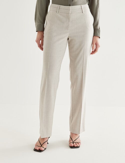 Oliver Black Straight Leg Reg Pant, Stone Melange product photo