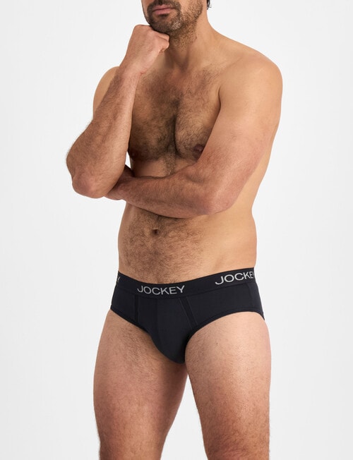 Jockey Chafe Proof Modal Brief, Black product photo View 02 L