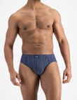 Jockey Sports Stripe Brief, Deep Waters product photo View 03 S
