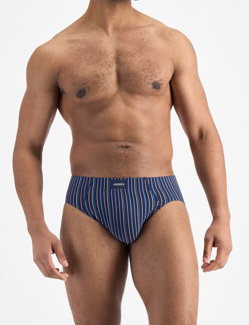 Jockey Sports Stripe Brief, Deep Waters product photo View 03 L