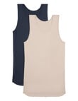 Jockey Athletic Singlet, 2-Pack, Pale Shroom & Mermaid Ave product photo