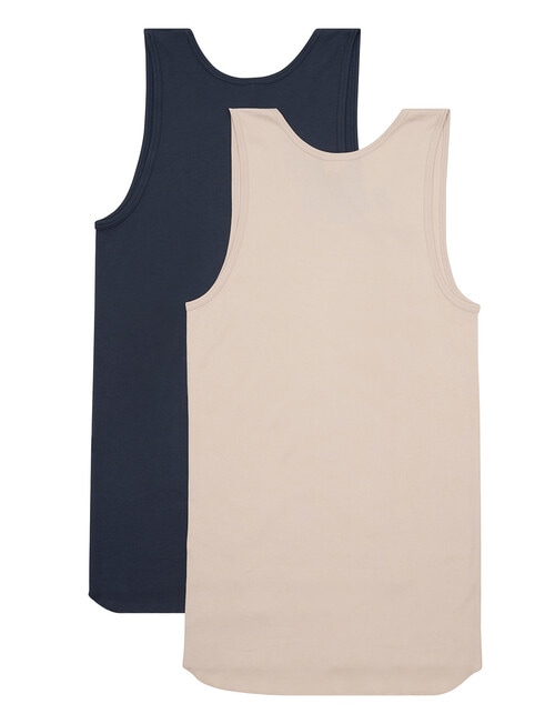Jockey Athletic Singlet, 2-Pack, Pale Shroom & Mermaid Ave product photo View 02 L