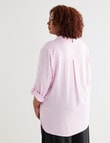 Studio Curve Linen Blend Essential Shirt, Blush product photo View 02 S