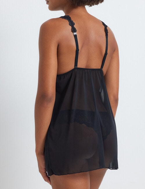 Perfects Brazilian Babydoll Chemise, Black product photo View 02 L