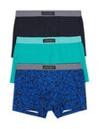 Jockey Comfort Print Trunk, 3-Pack, Electric Swirl Print, Emerald Rush & Black product photo
