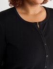 Studio Curve Classic Cardigan, Black product photo View 04 S