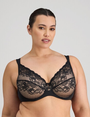 Fayreform Intrigue Contour Bra, Black, D-F product photo