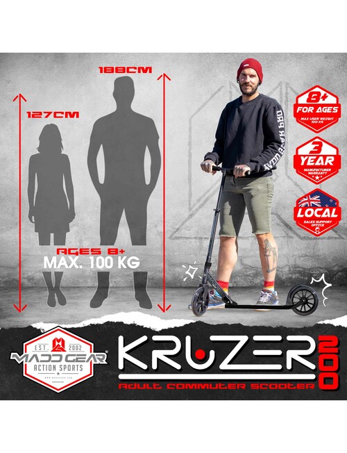 MADD Kruzer 200 Scooter, Black product photo View 03 L