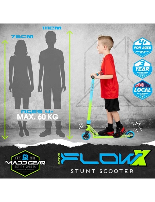 MADD Carve Flow-X Scooter, Green & Teal product photo View 02 L