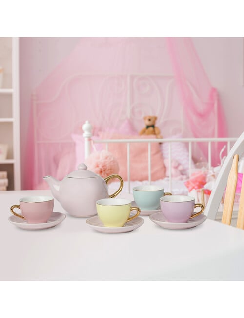 FAO Schwarz Ceramic Tea Party Set, Pink, Purple, Teal, Yellow product photo View 04 L