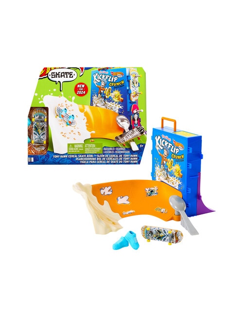 Hot Wheels Skate Tony Hawk Cereal Skate Bowl Fingerboard Set product photo
