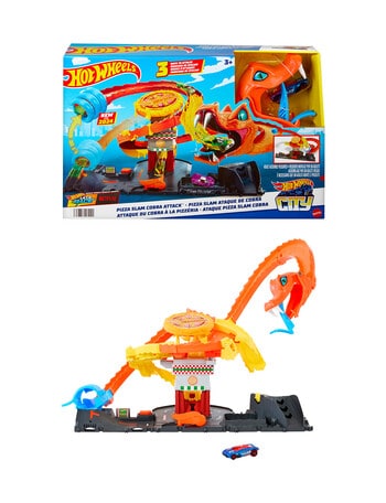 Hot Wheels City Pizza Slam Cobra Attack Playset product photo