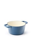 Capital Kitchen Element Cast Iron Casserole, Blue, 20cm, 2.4L product photo View 02 S