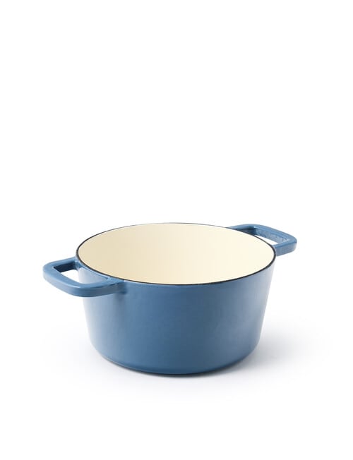 Capital Kitchen Element Cast Iron Casserole, Blue, 20cm, 2.4L product photo View 02 L