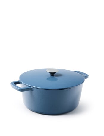 Capital Kitchen Element Cast Iron Casserole, Blue, 28cm, 6L product photo