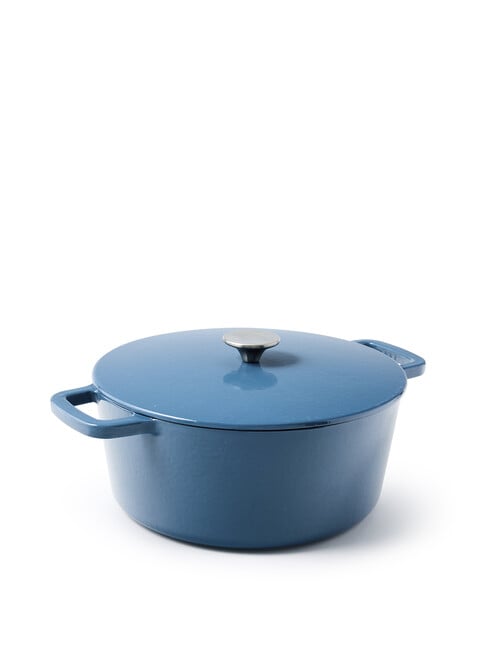 Capital Kitchen Element Cast Iron Casserole, Blue, 28cm, 6L product photo