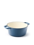 Capital Kitchen Element Cast Iron Casserole, Blue, 28cm, 6L product photo View 02 S