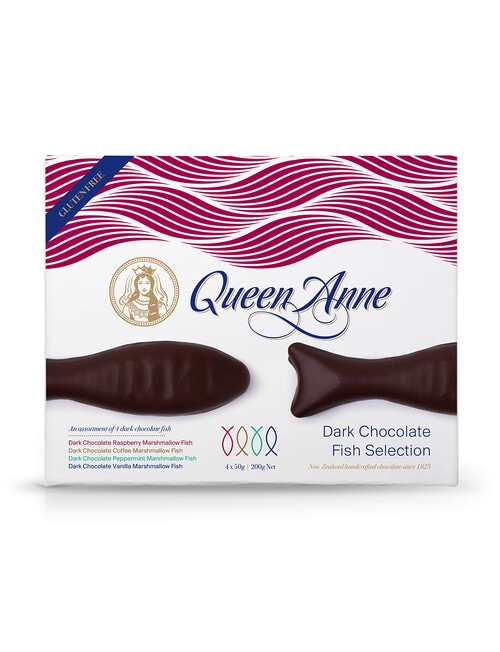 Queen Anne Dark Chocolate Fish Selection, 200g, 4-Pack, Red product photo