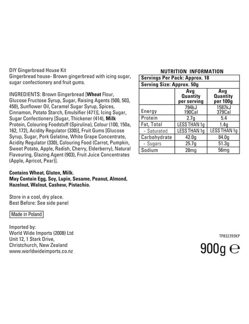 Weiss Lebkuchen Gingerbread Cottage DIY Kit, 900g product photo View 03 L