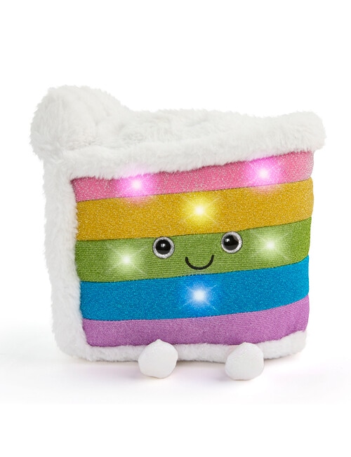 FAO Schwarz 28cm Glow Brights LED & Sound Rainbow Cake Soft Toy product photo