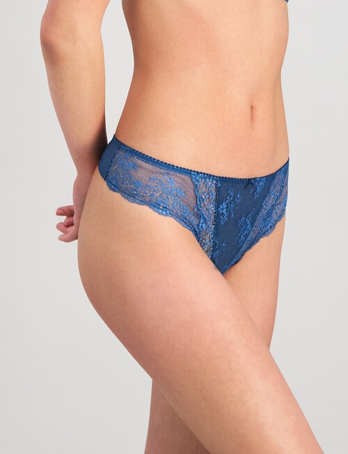 Me By Bendon Sofia Thong, Moroccan Blue, S-XL product photo View 03 L